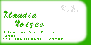 klaudia moizes business card